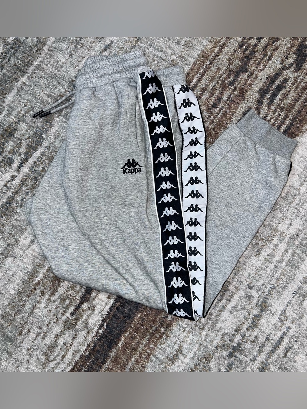 KAPPA Logo Tape Stripe Tapered Jogger Sweatpants